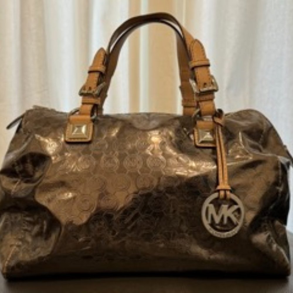 Michael Kors Gold Grayson Satchel